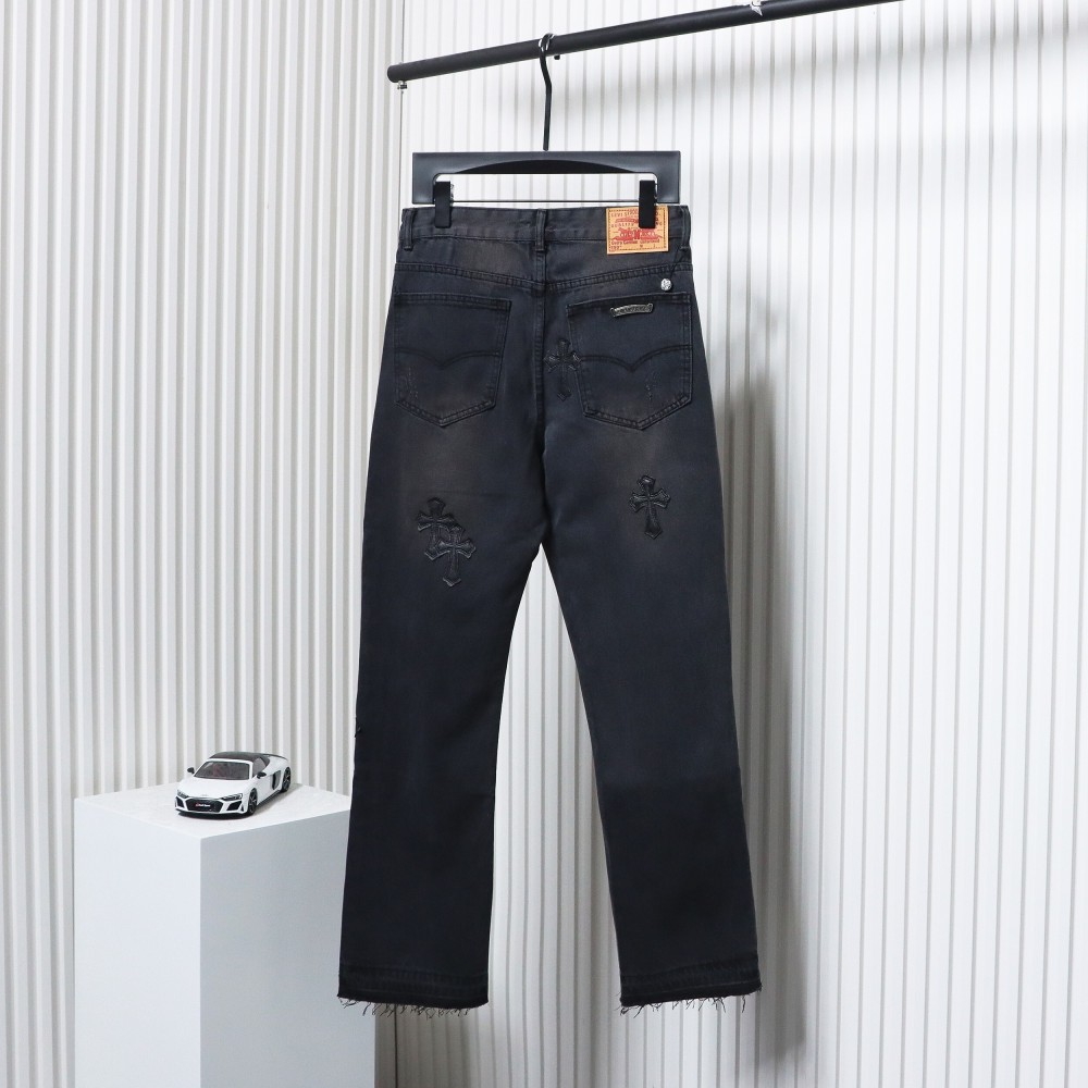 EM Sneakers Chrome Hearts Leather Black Cross Jeans