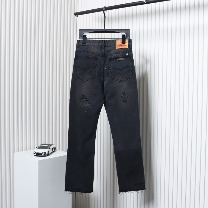 EM Sneakers Chrome Hearts Leather Black Cross Jeans