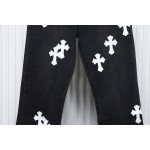 EM Sneakers Chrome Hearts Leather White Cross Jeans