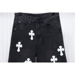 EM Sneakers Chrome Hearts Leather White Cross Jeans