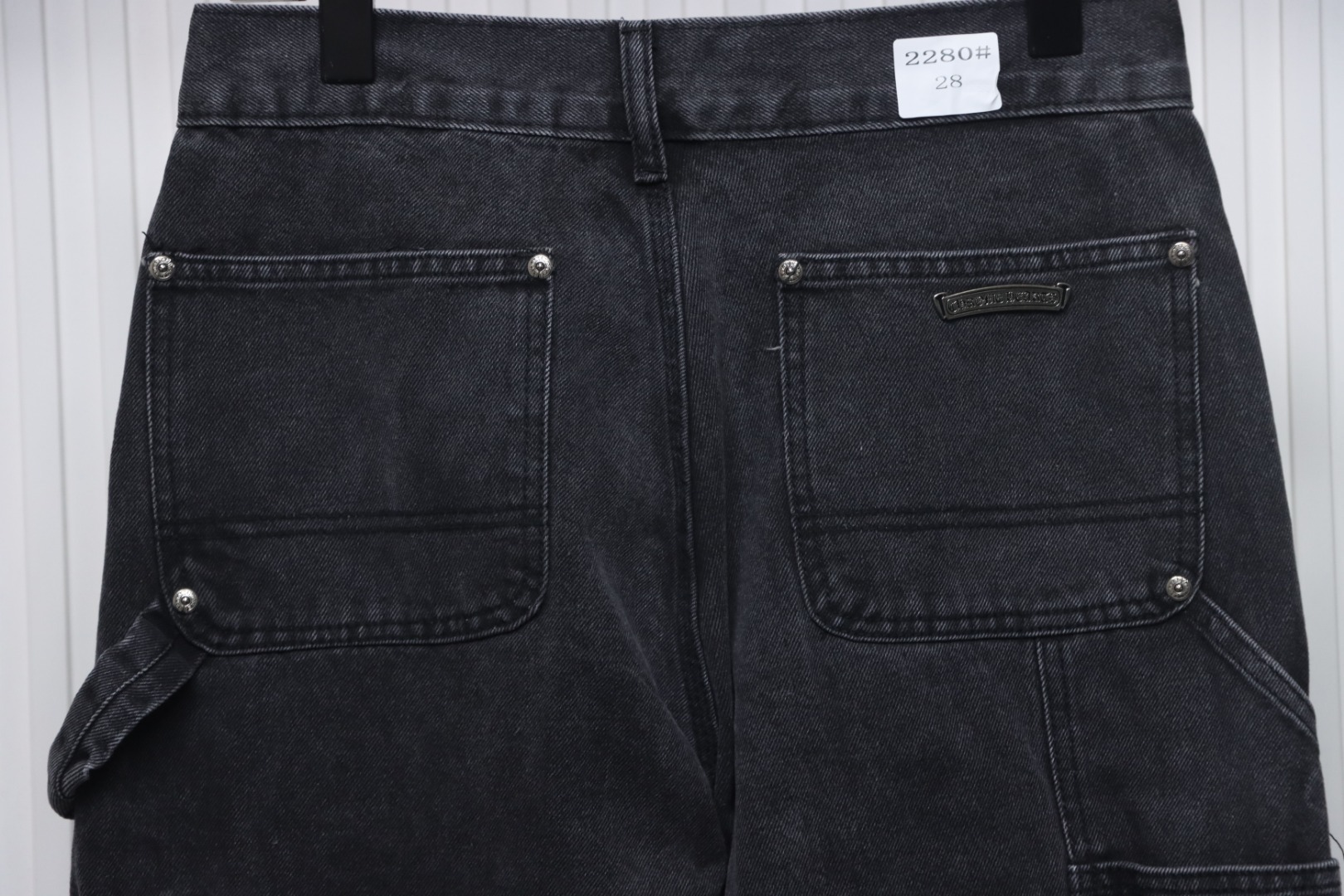 EM Sneakers Chrome Hearts Multicolor Laser Cross Leather Jeans Dark Black