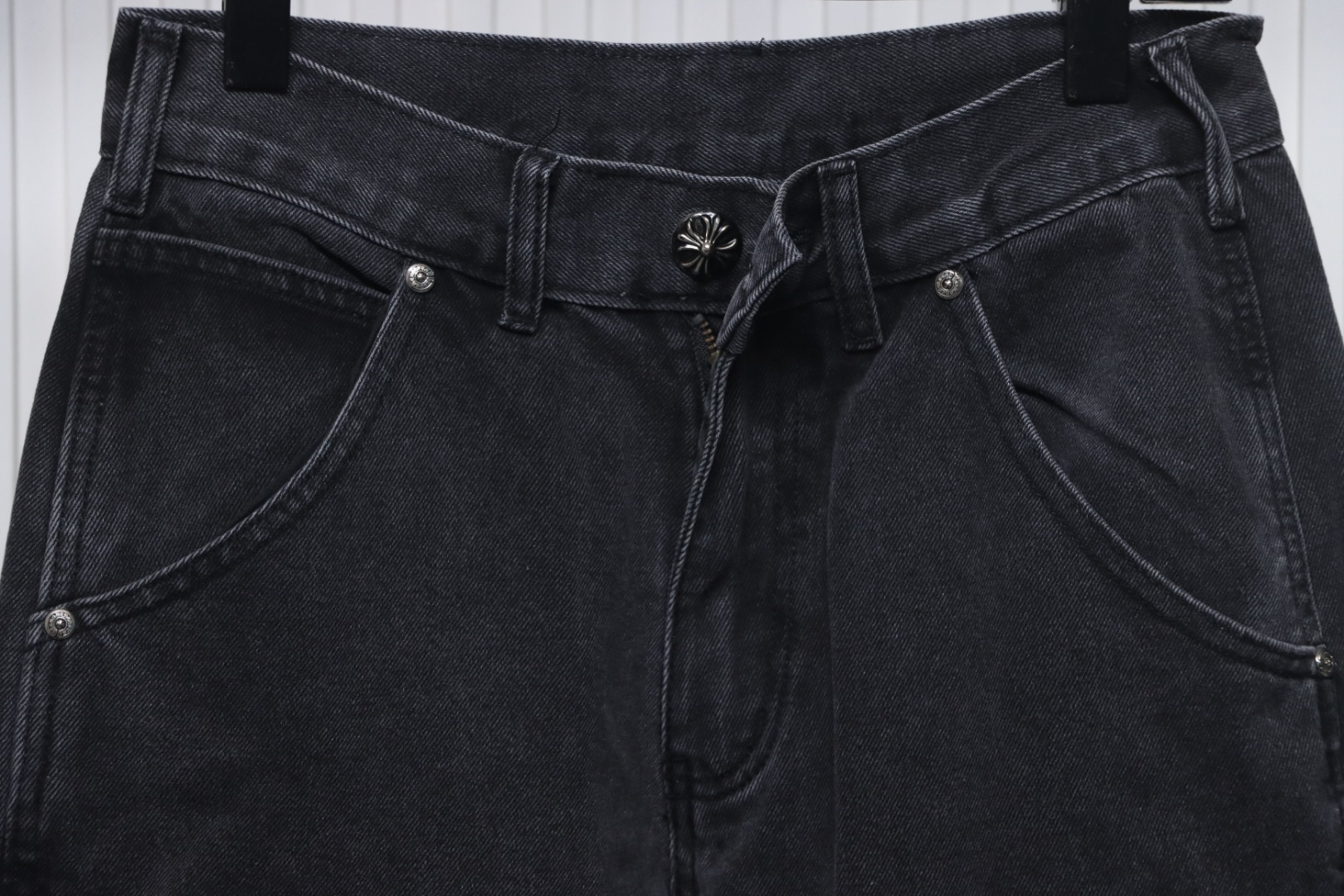 EM Sneakers Chrome Hearts Multicolor Laser Cross Leather Jeans Dark Black