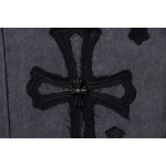 EM Sneakers Chrome Hearts Ox King City Limited Edition Cross Metallic Leather Jeans Dark Gray