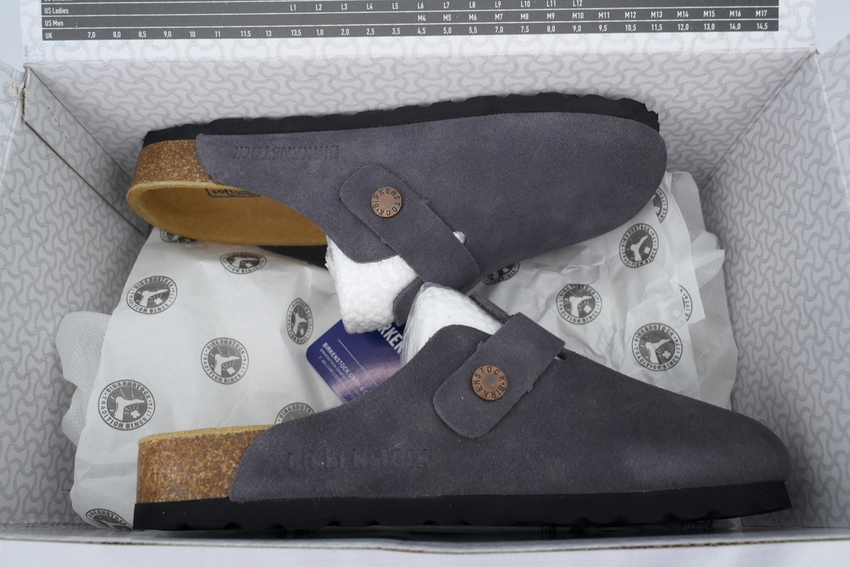 EM Sneakers Birkenstock Boston Soft Footbed Slipper Ash Blue