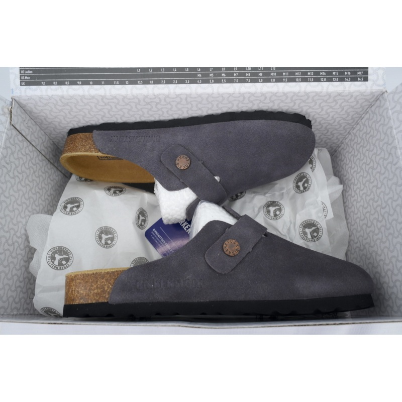 EM Sneakers Birkenstock Boston Soft Footbed Slipper Ash Blue