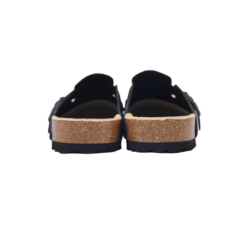 EM Sneakers Birkenstock Boston Soft Footbed Slipper Black Oil Surface