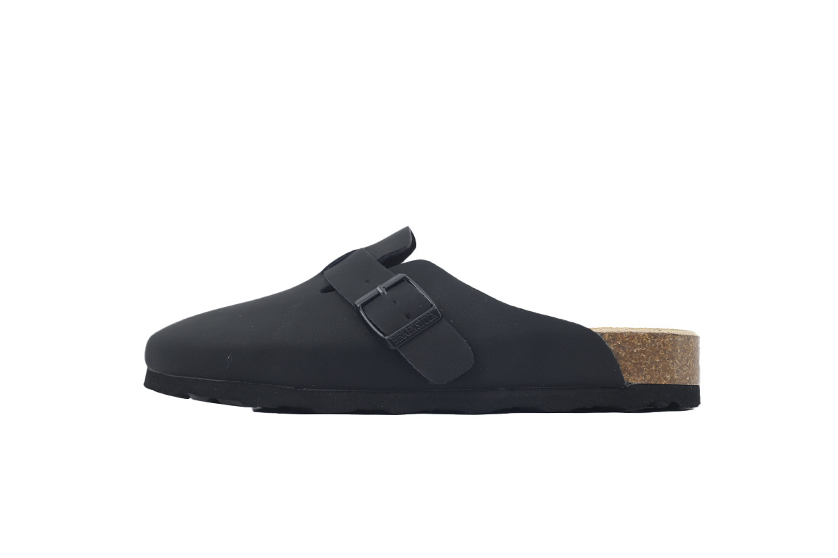 EM Sneakers Birkenstock Boston Soft Footbed Slipper Black Oil Surface