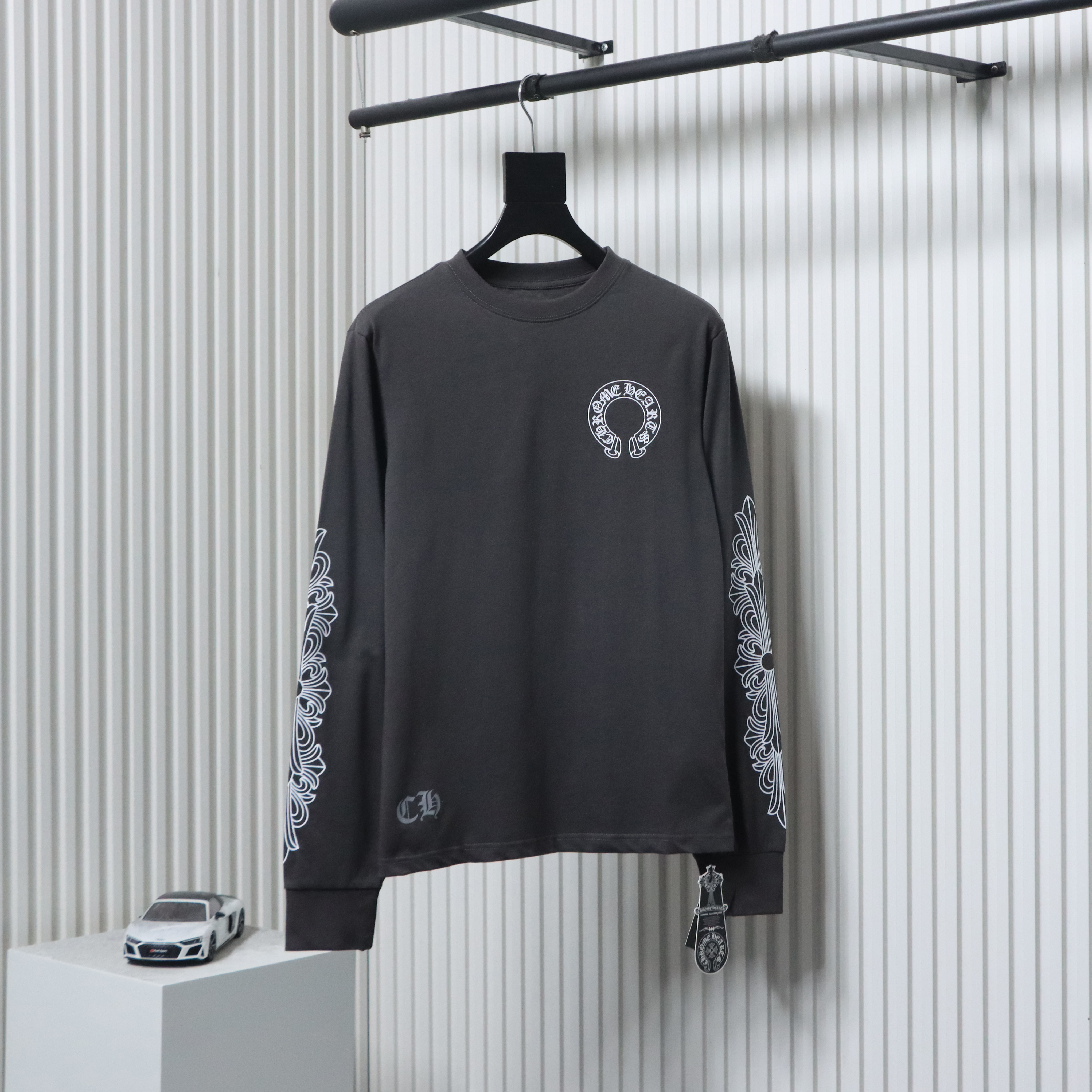 EM Sneakers Chrome Hearts 25FW Back Sanskrit Print Long Sleeve Black