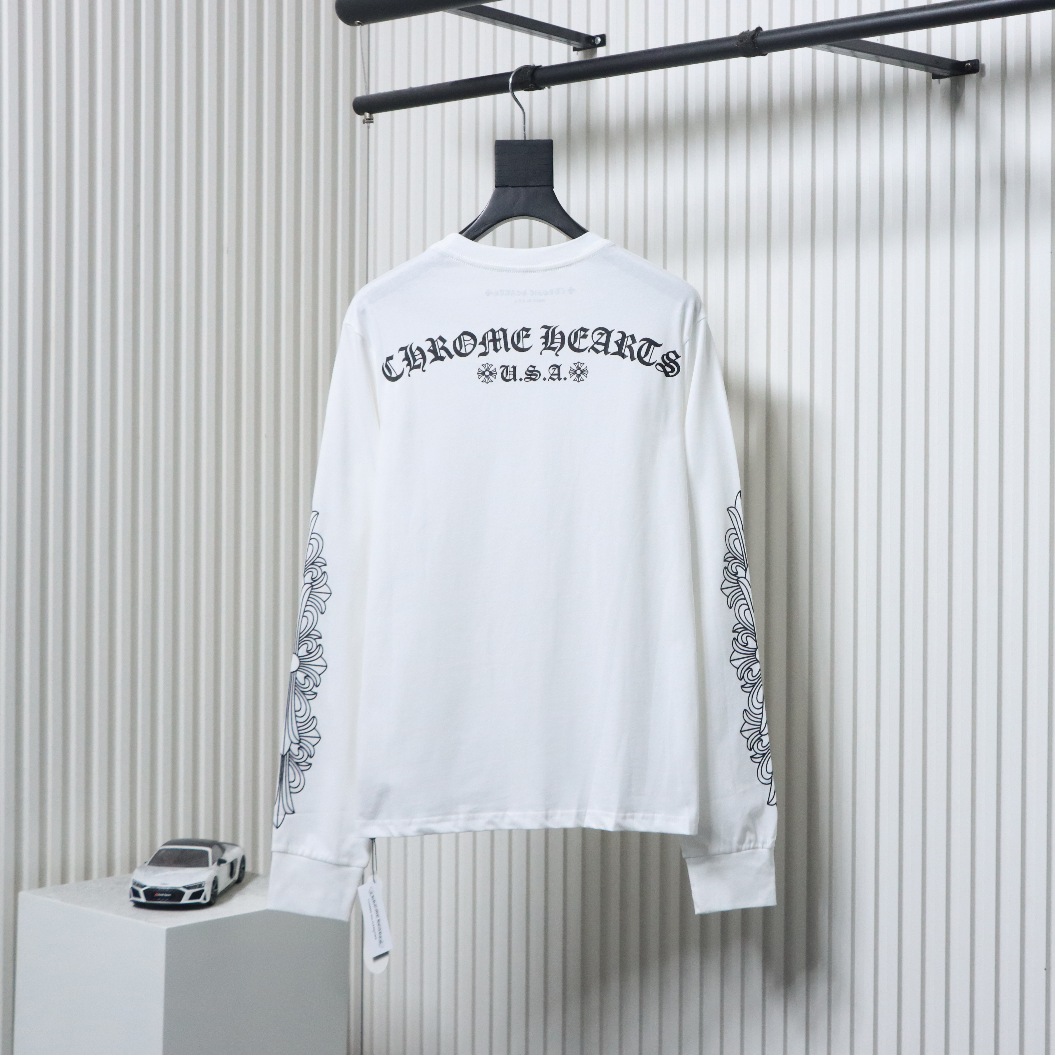 EM Sneakers Chrome Hearts 25FW Back Sanskrit Print Long Sleeve White
