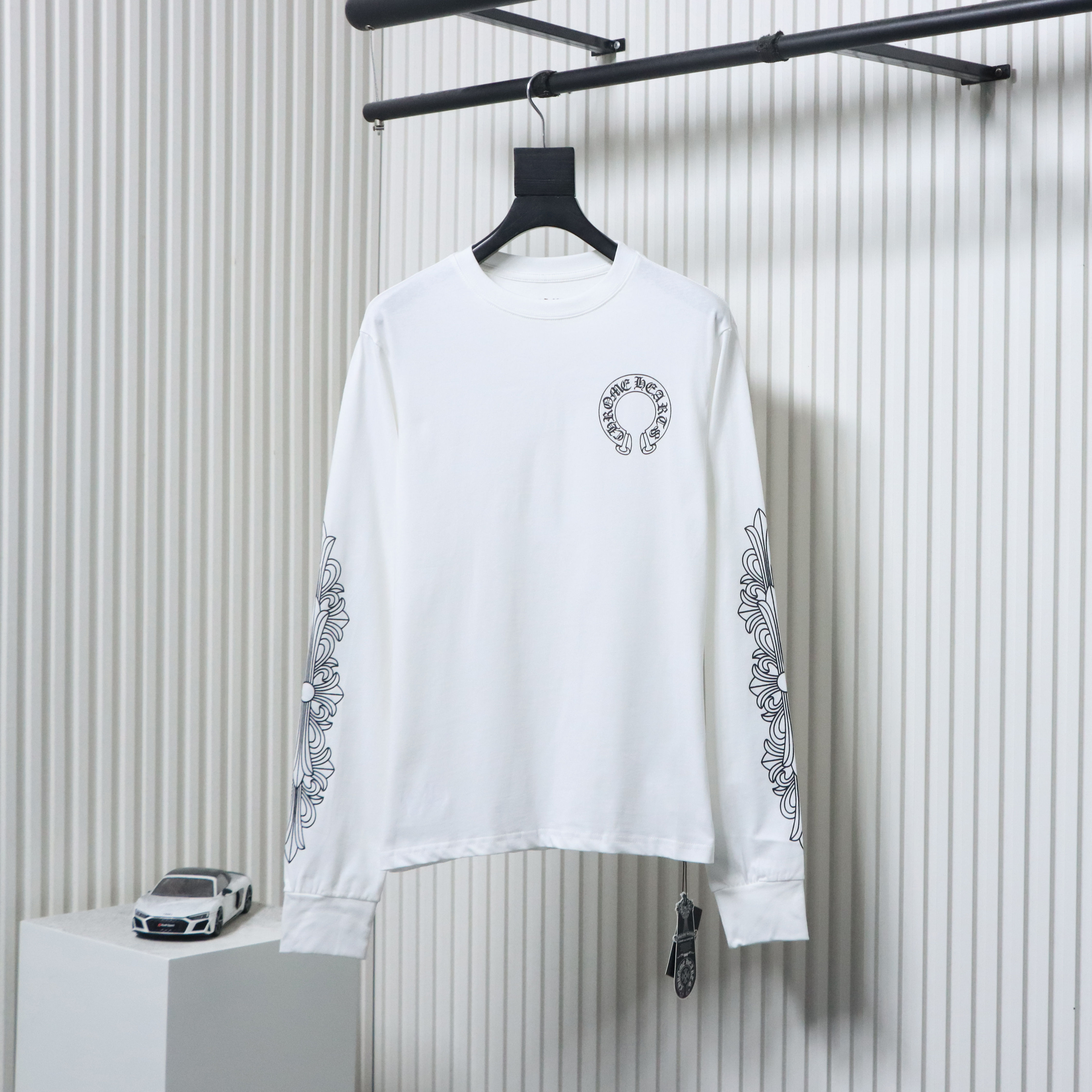 EM Sneakers Chrome Hearts 25FW Back Sanskrit Print Long Sleeve White