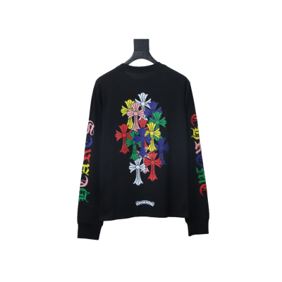 EM Sneakers Chrome Hearts 25FW Colorful Cross Print Long Sleeve Black 02