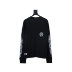 EM Sneakers Chrome Hearts 25FW Front and Back Horseshoe Pprint Long Sleeve Black