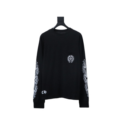 EM Sneakers Chrome Hearts 25FW Front and Back Horseshoe Pprint Long Sleeve Black 01