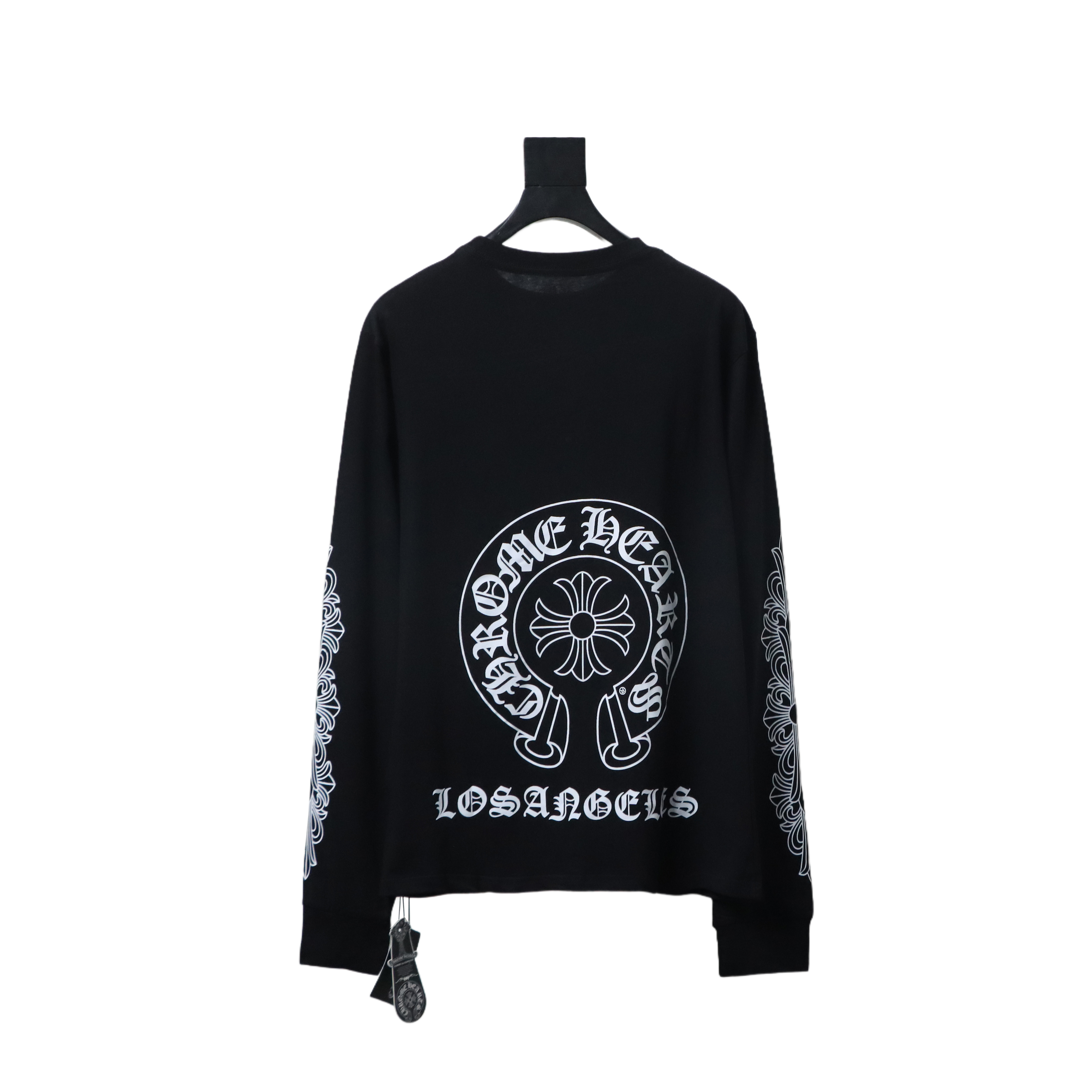 EM Sneakers Chrome Hearts 25FW Front and Back Horseshoe Pprint Long Sleeve Black