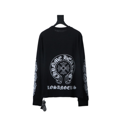 EM Sneakers Chrome Hearts 25FW Front and Back Horseshoe Pprint Long Sleeve Black 02