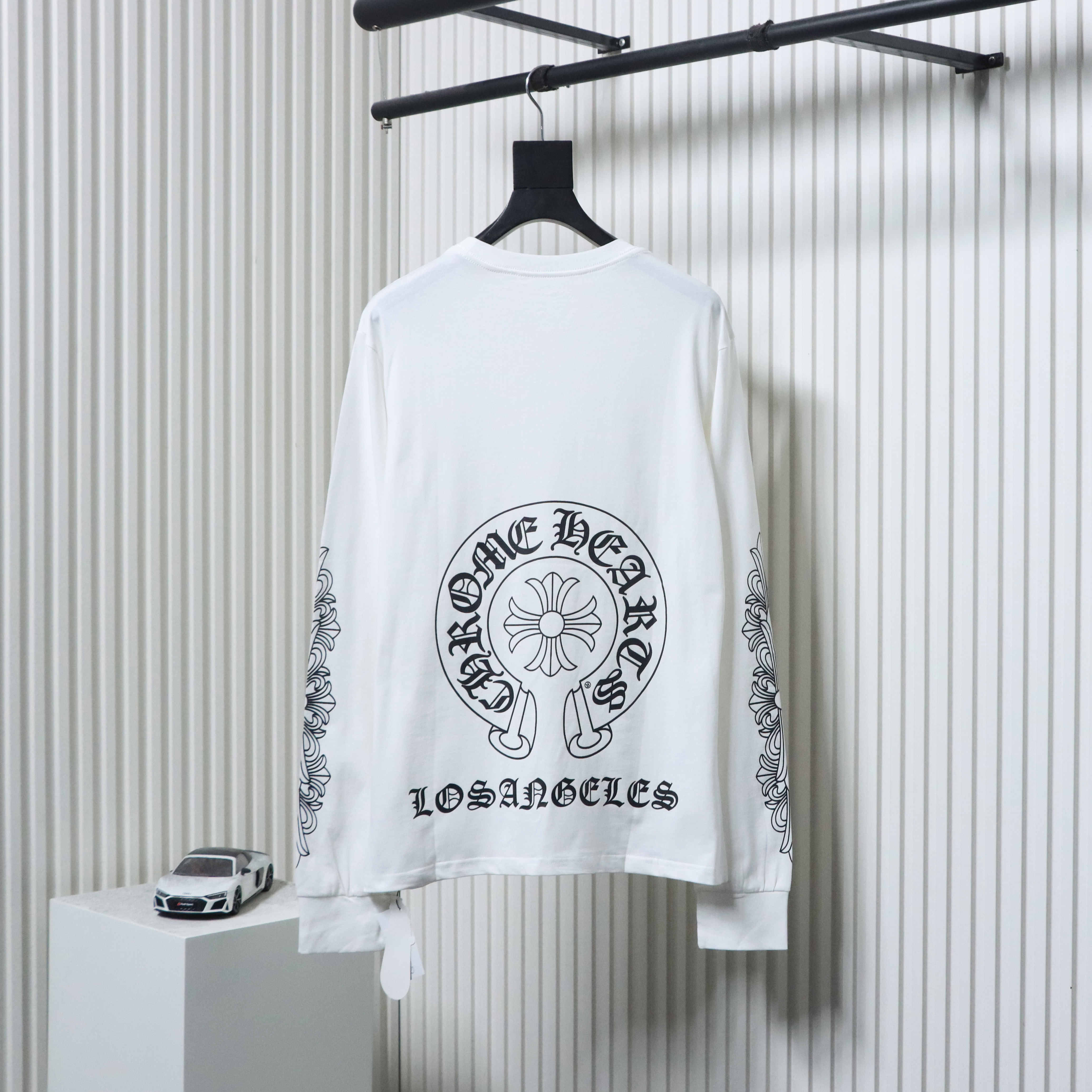 EM Sneakers Chrome Hearts 25FW Front and Back Horseshoe Print Long Sleeves White