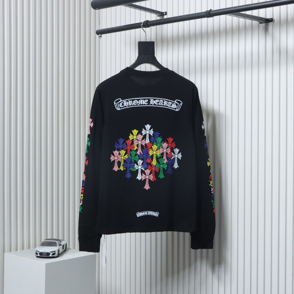 EM Sneakers Chrome Hearts 25FW Scroll Print Long Sleeve Black