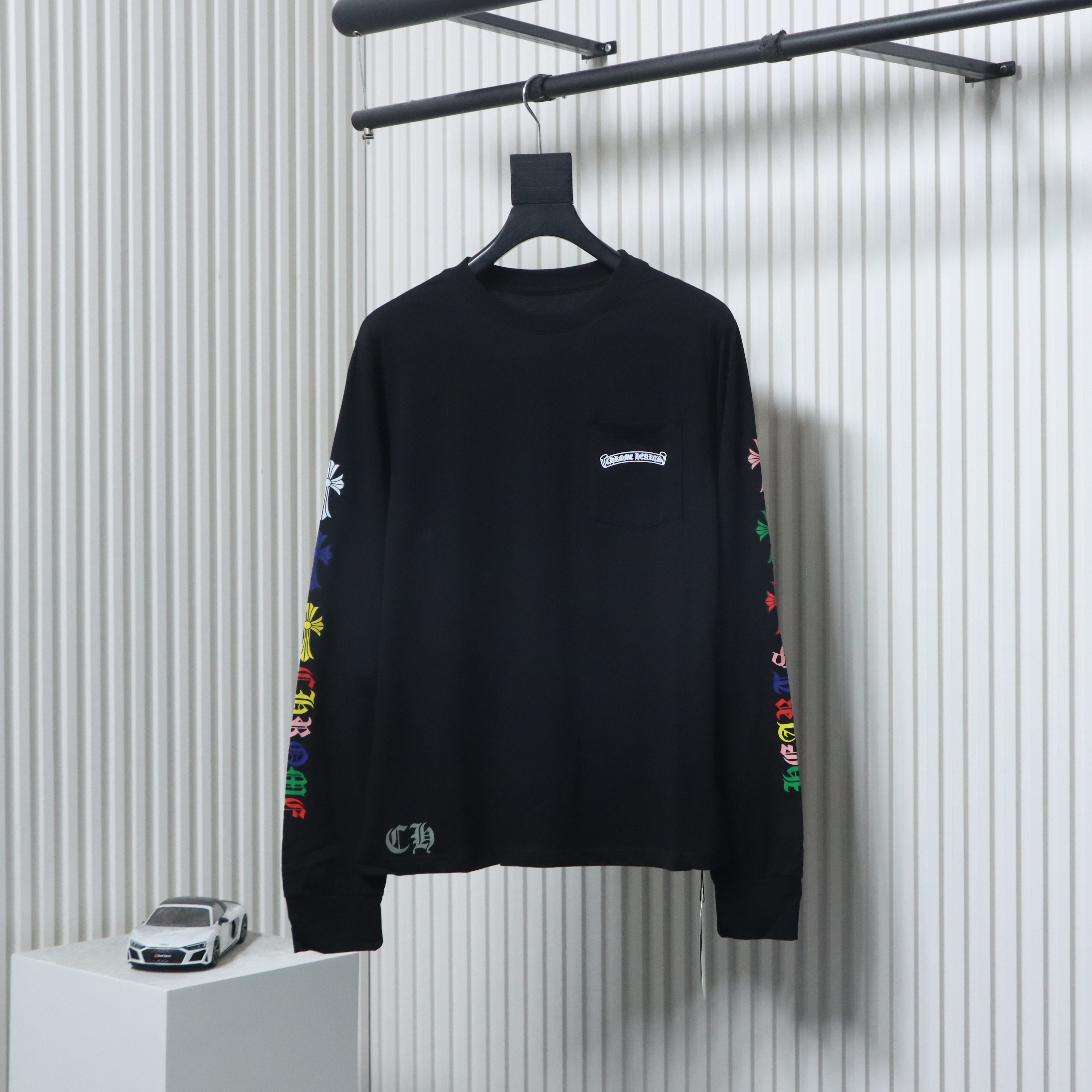 EM Sneakers Chrome Hearts 25FW Scroll Print Long Sleeve Black