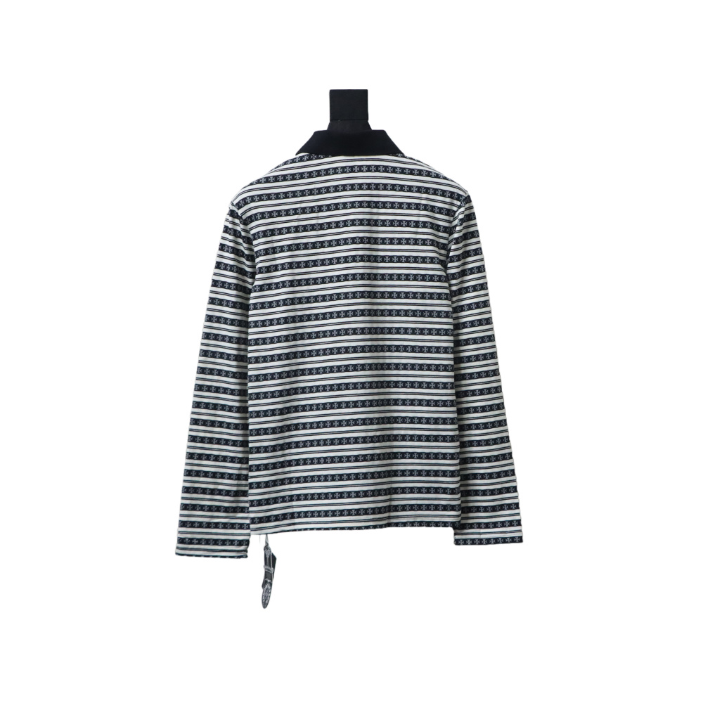 EM Sneakers Chrome Hearts 25FW Striped Lapel Long Sleeves Black