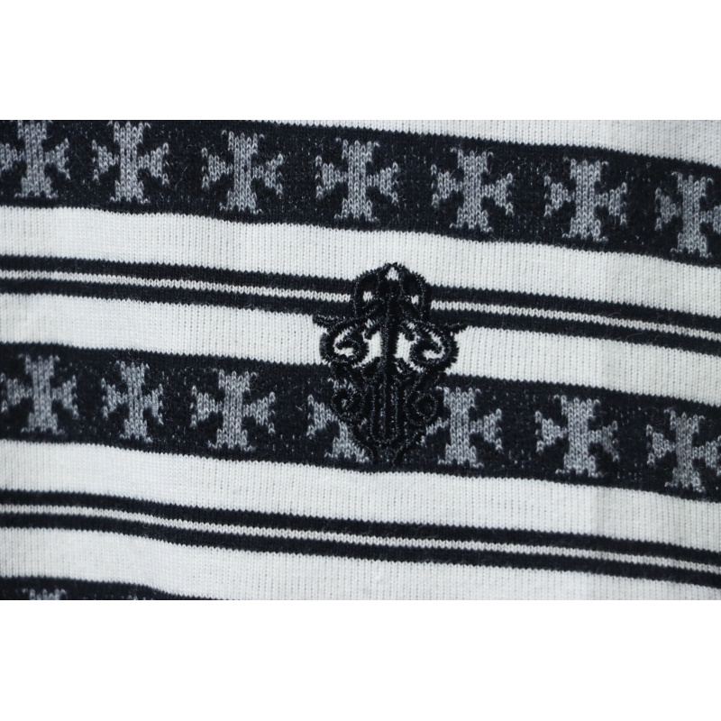 EM Sneakers Chrome Hearts 25FW Striped Lapel Long Sleeves Black