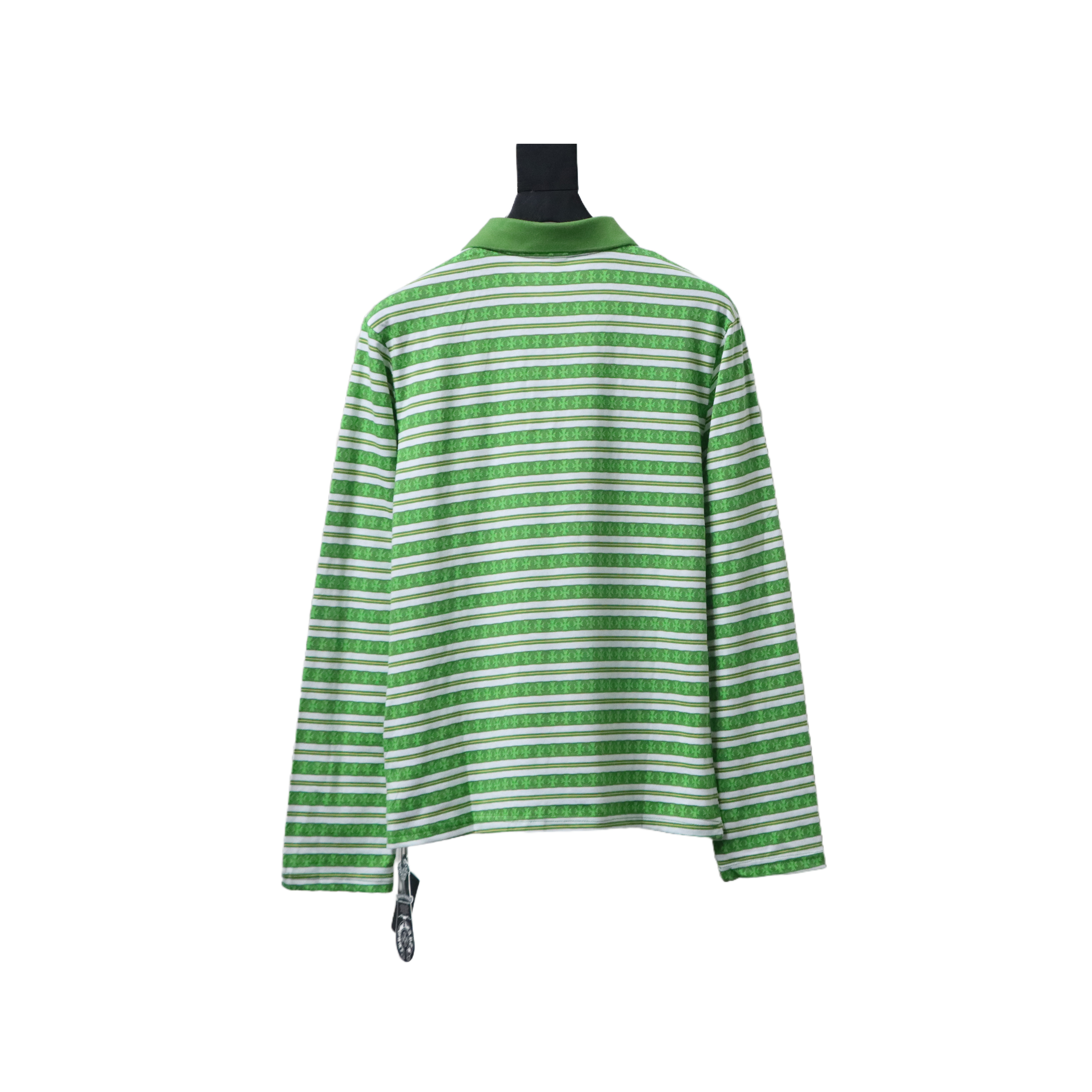 EM Sneakers Chrome Hearts 25FW Striped Lapel  Long Sleeves Green