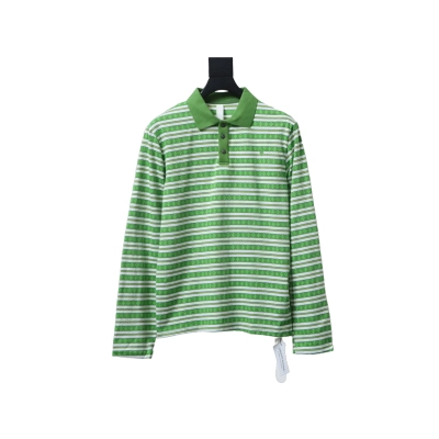 EM Sneakers Chrome Hearts 25FW Striped Lapel  Long Sleeves Green 01