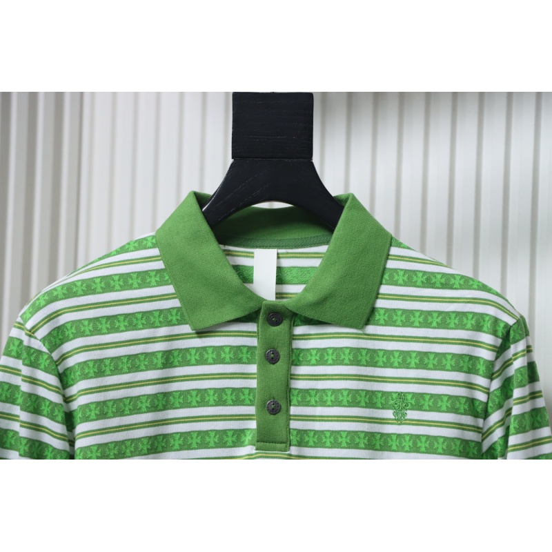 EM Sneakers Chrome Hearts 25FW Striped Lapel  Long Sleeves Green