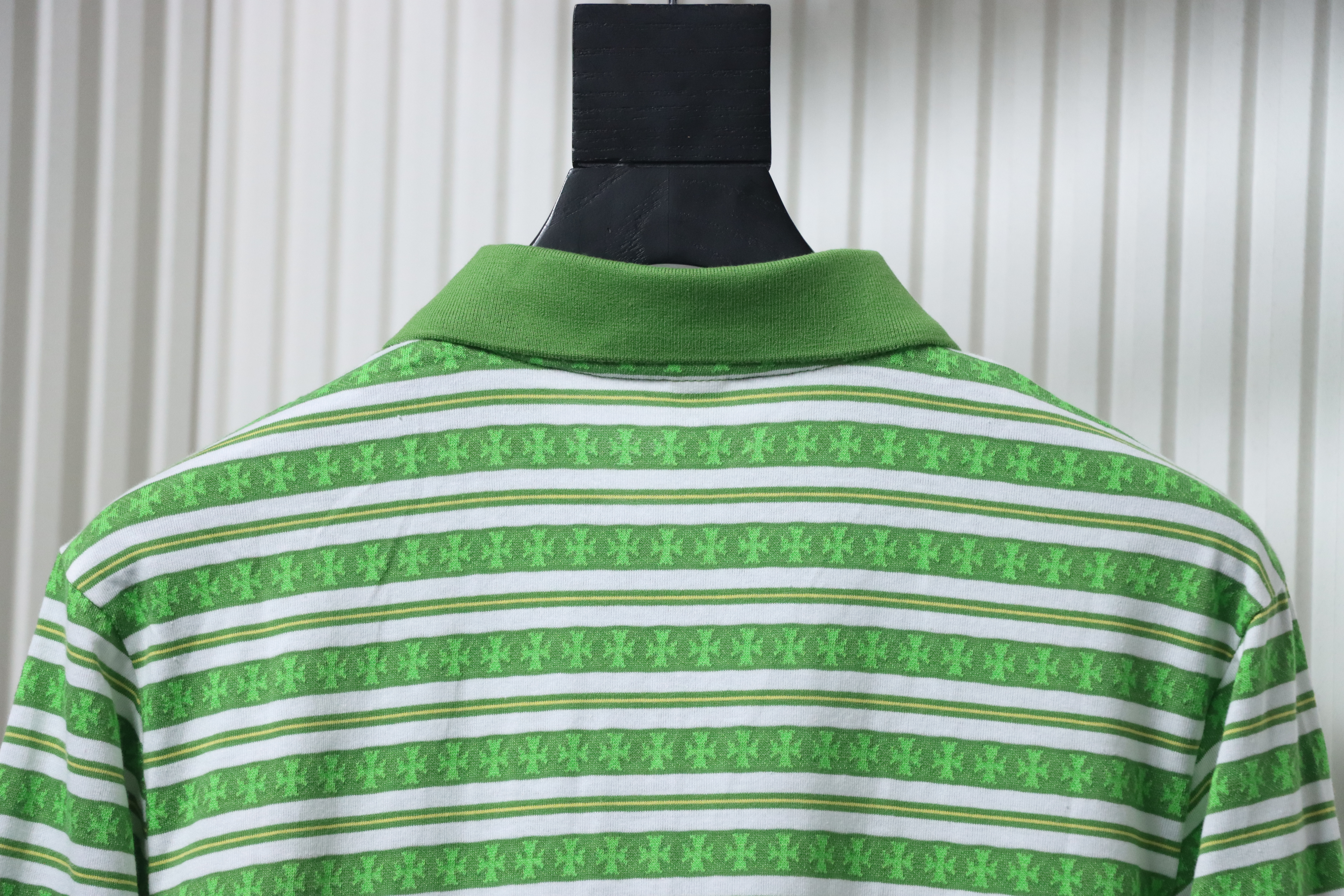 EM Sneakers Chrome Hearts 25FW Striped Lapel  Long Sleeves Green