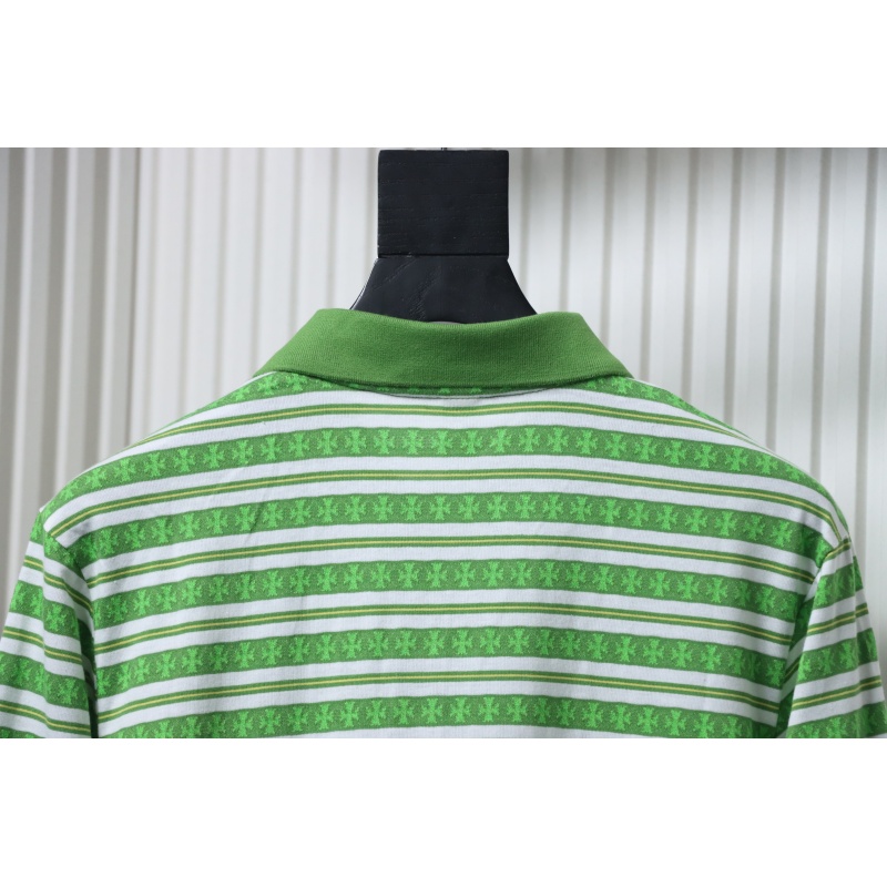 EM Sneakers Chrome Hearts 25FW Striped Lapel  Long Sleeves Green