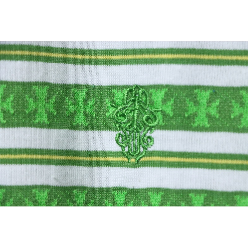EM Sneakers Chrome Hearts 25FW Striped Lapel  Long Sleeves Green