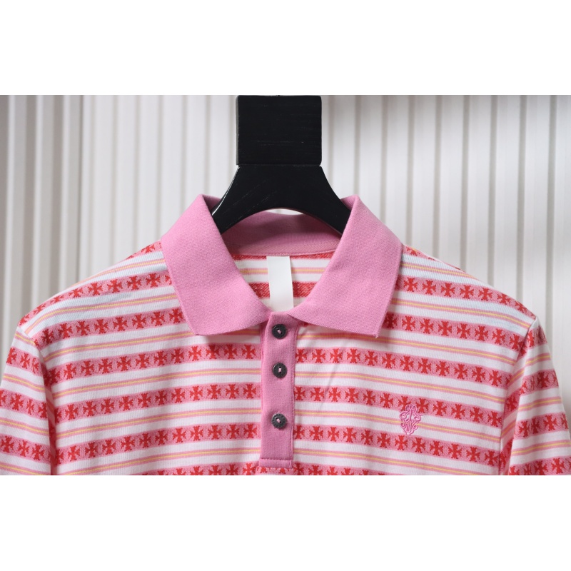 EM Sneakers Chrome Hearts 25FW Striped Lapel Long Sleeves Pink