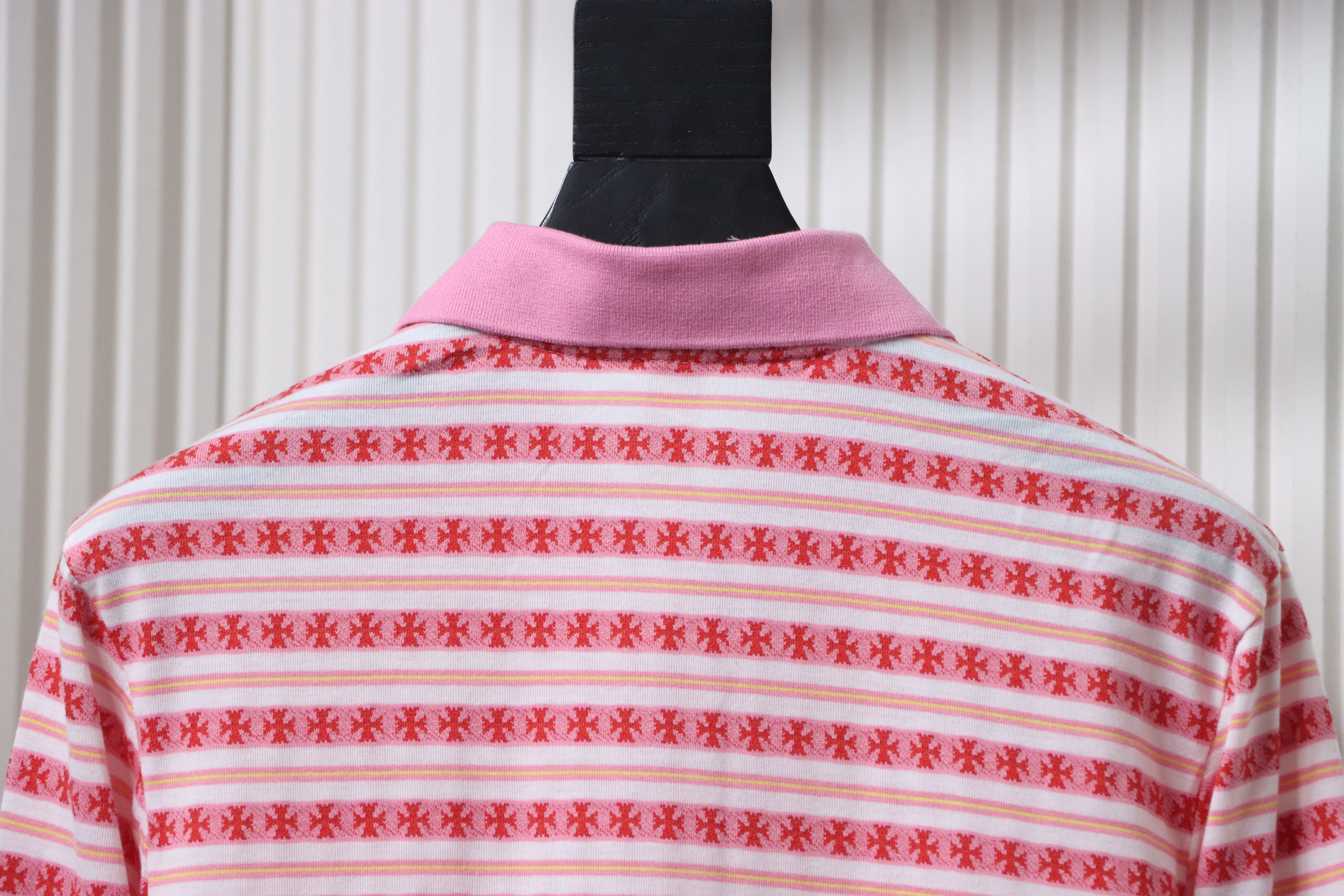 EM Sneakers Chrome Hearts 25FW Striped Lapel Long Sleeves Pink