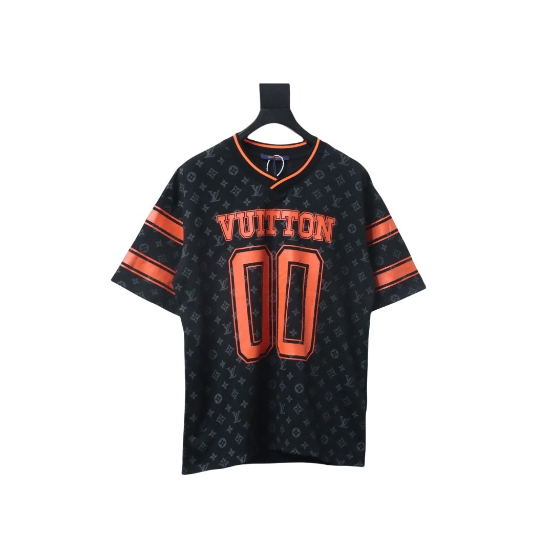 EM Sneakers Louis Vuitton 25ss 00 Orange Lettering Printed T-shirt