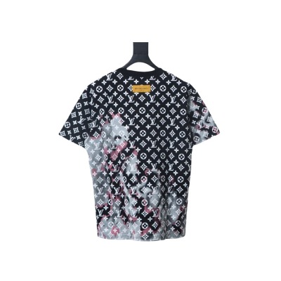 EM Sneakers Louis Vuitton 25ss Fire Cloud Monogram All-Over Print T-Shirt 02