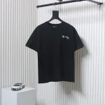 EM Sneakers Louis Vuitton 25ss Floral Lettering Embroidered T-shirt Black