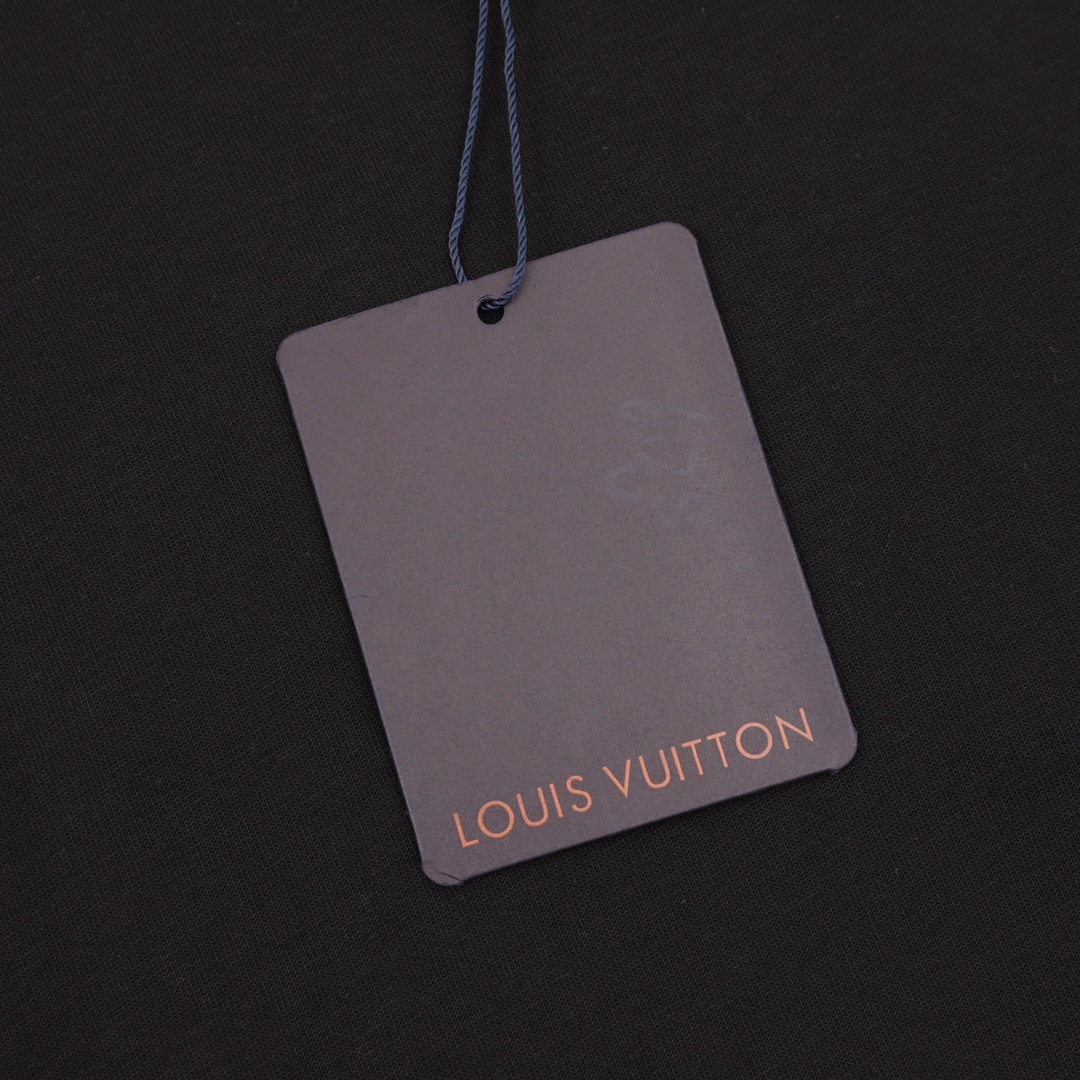 EM Sneakers Louis Vuitton 25ss Floral Lettering Embroidered T-shirt Black