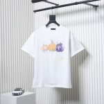 EM Sneakers Louis Vuitton 25ss Graffiti Hand-Painted Pumpkin Print T-Shirt White