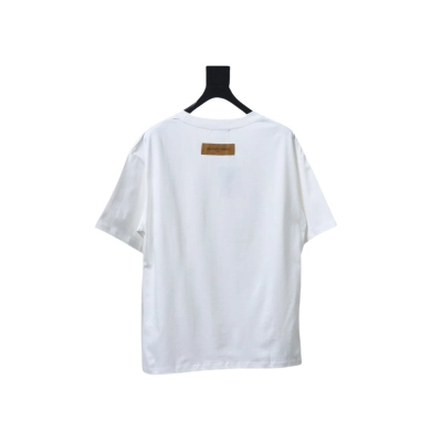 EM Sneakers Louis Vuitton 25ss Graffiti Hand-Painted Pumpkin Print T-Shirt White 02