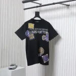 EM Sneakers Louis Vuitton 25ss Luggage Tag Checkerboard Jacquard Knit T-shirt Black