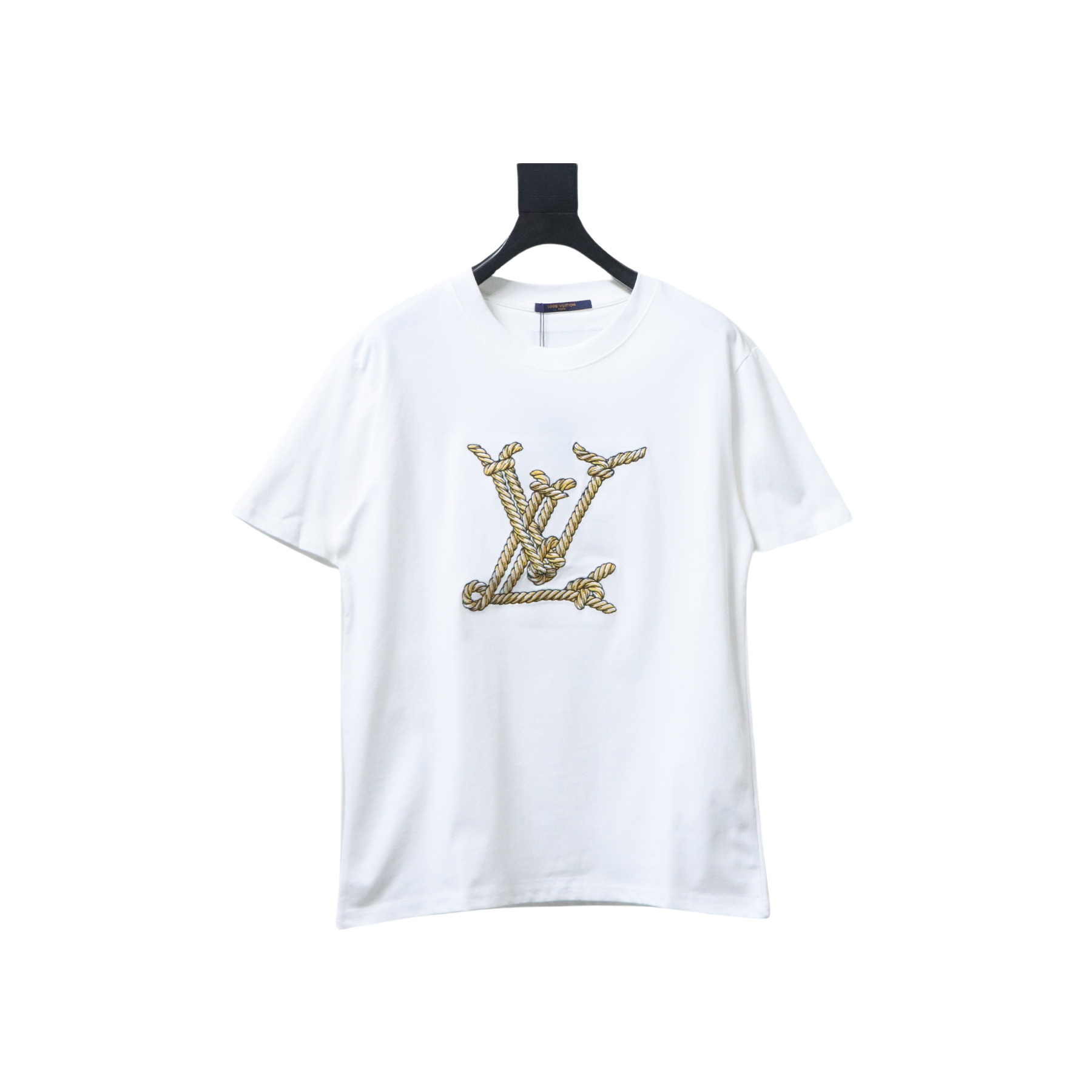 EM Sneakers Louis Vuitton 25ss Rope Knot Embroidered Logo T-shirt White