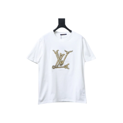 EM Sneakers Louis Vuitton 25ss Rope Knot Embroidered Logo T-shirt White 01