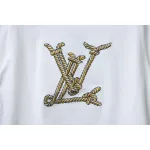 EM Sneakers Louis Vuitton 25ss Rope Knot Embroidered Logo T-shirt White