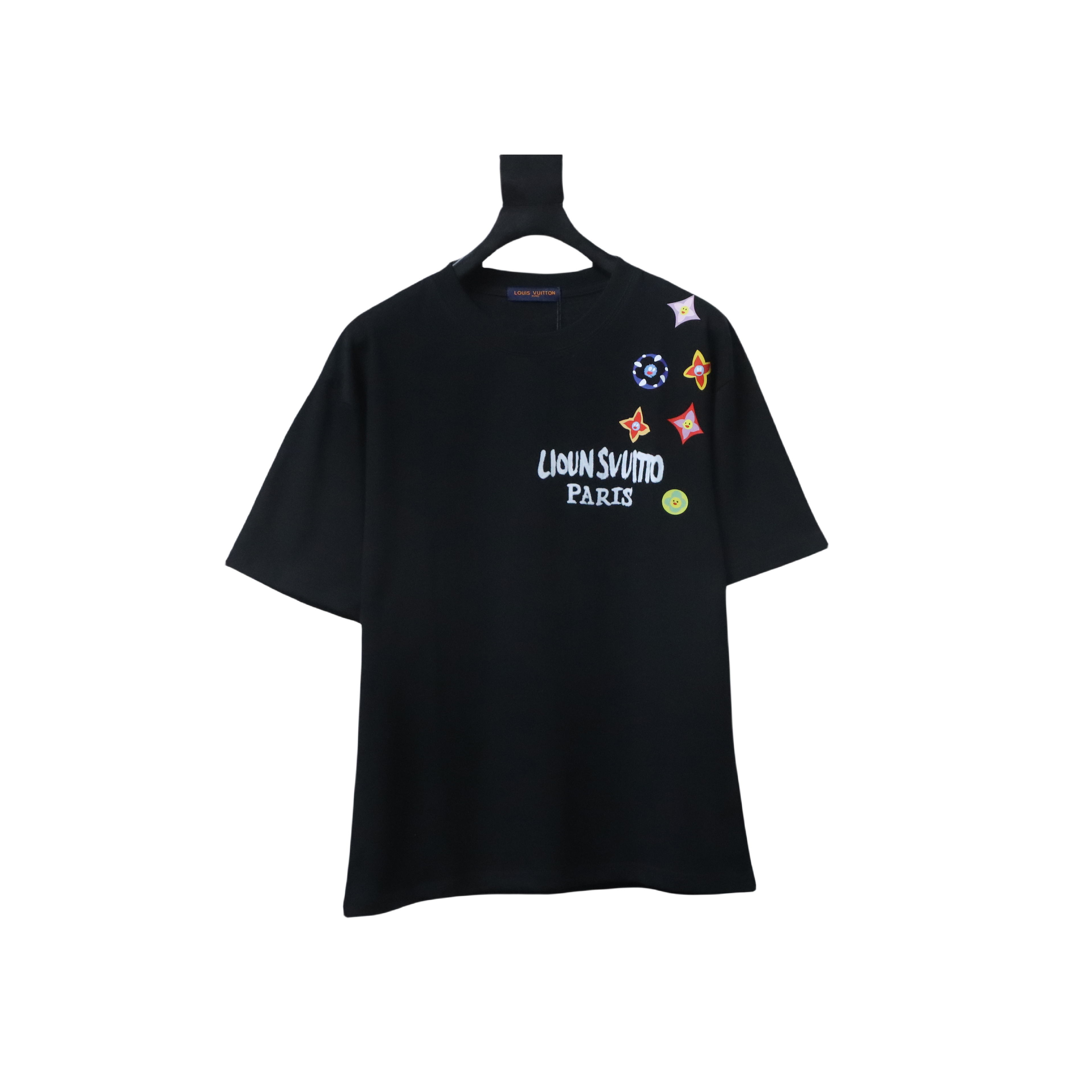 EM Sneakers Louis Vuitton LV 25SS Shoulder Label T-shirt Black