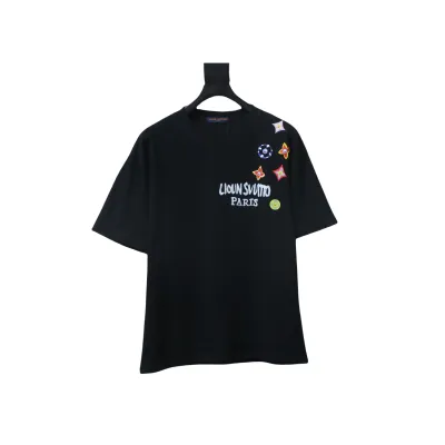 EM Sneakers Louis Vuitton LV 25SS Shoulder Label T-shirt Black 01