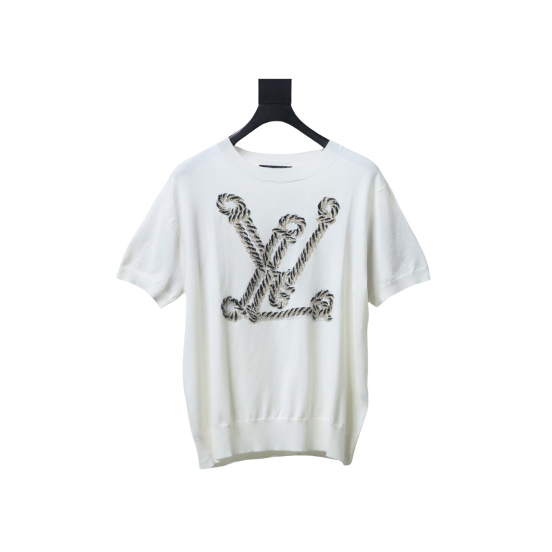 EM Sneakers Louis Vuitton Rope Jacquard Knit T-shirt White