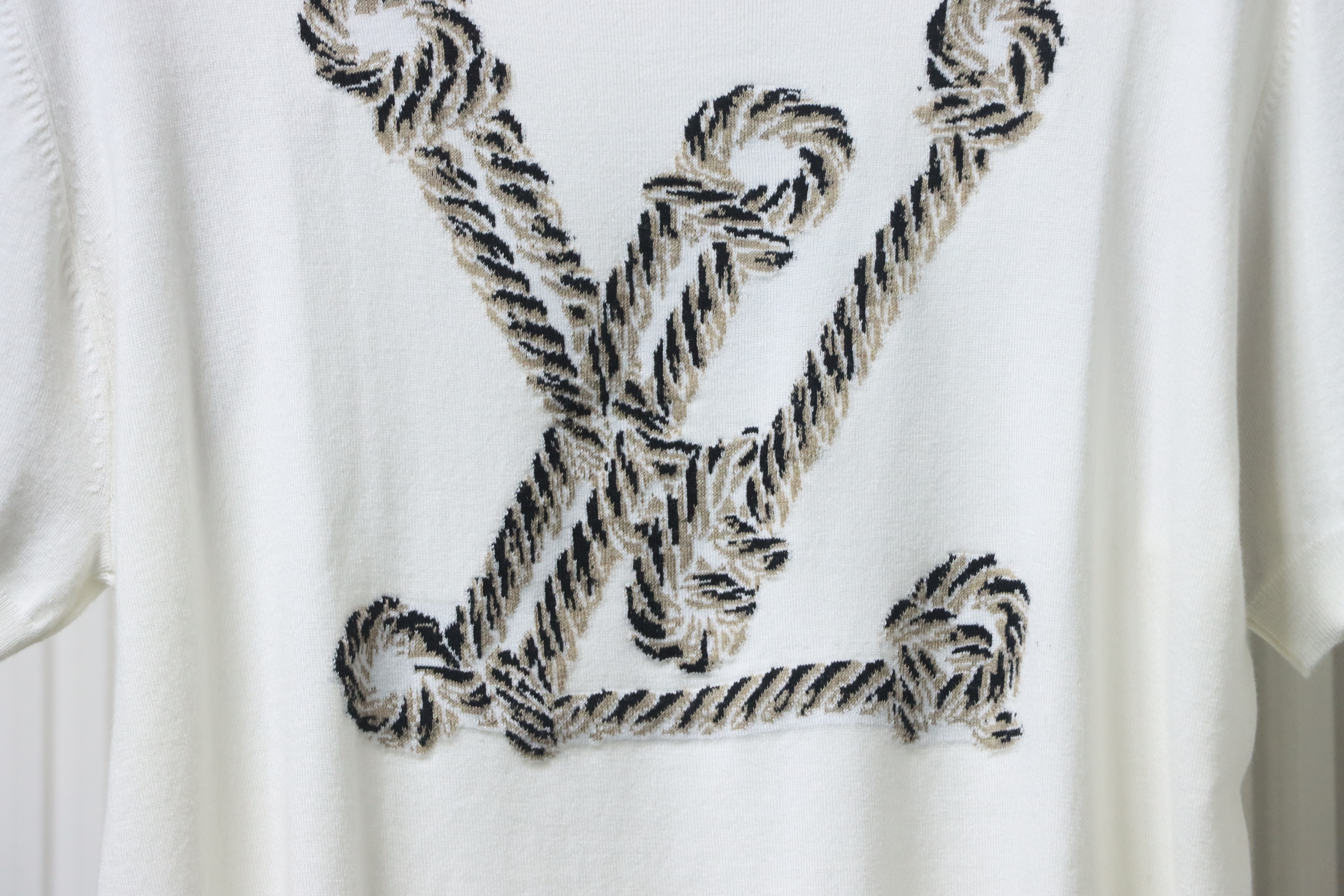 EM Sneakers Louis Vuitton Rope Jacquard Knit T-shirt White