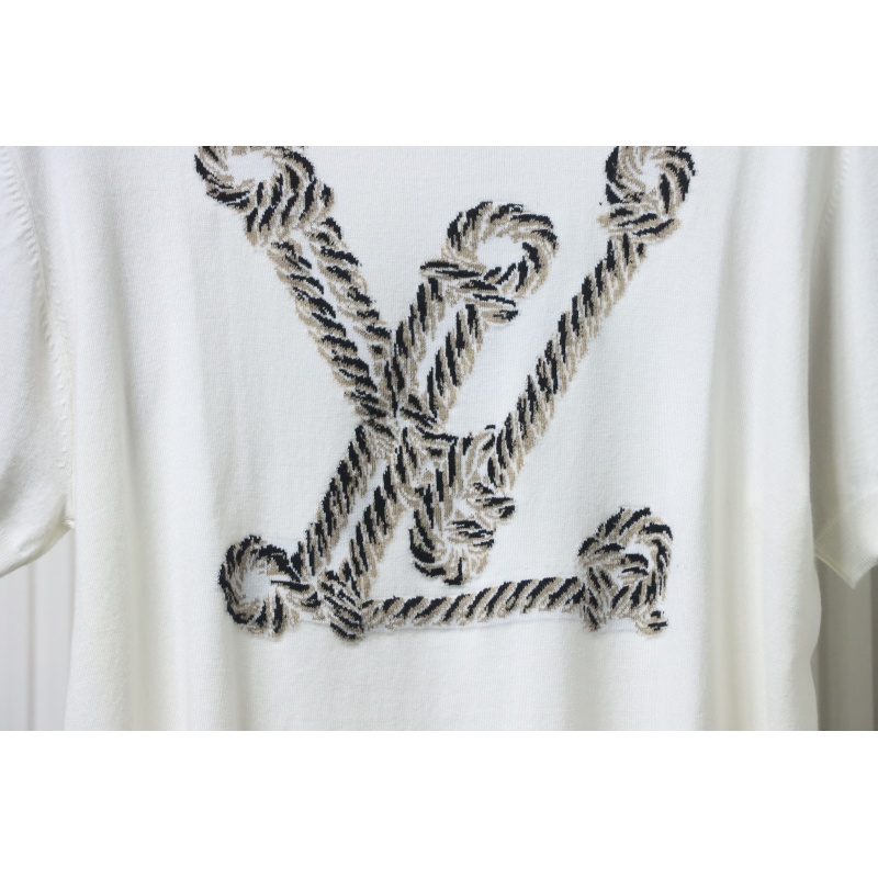 EM Sneakers Louis Vuitton Rope Jacquard Knit T-shirt White
