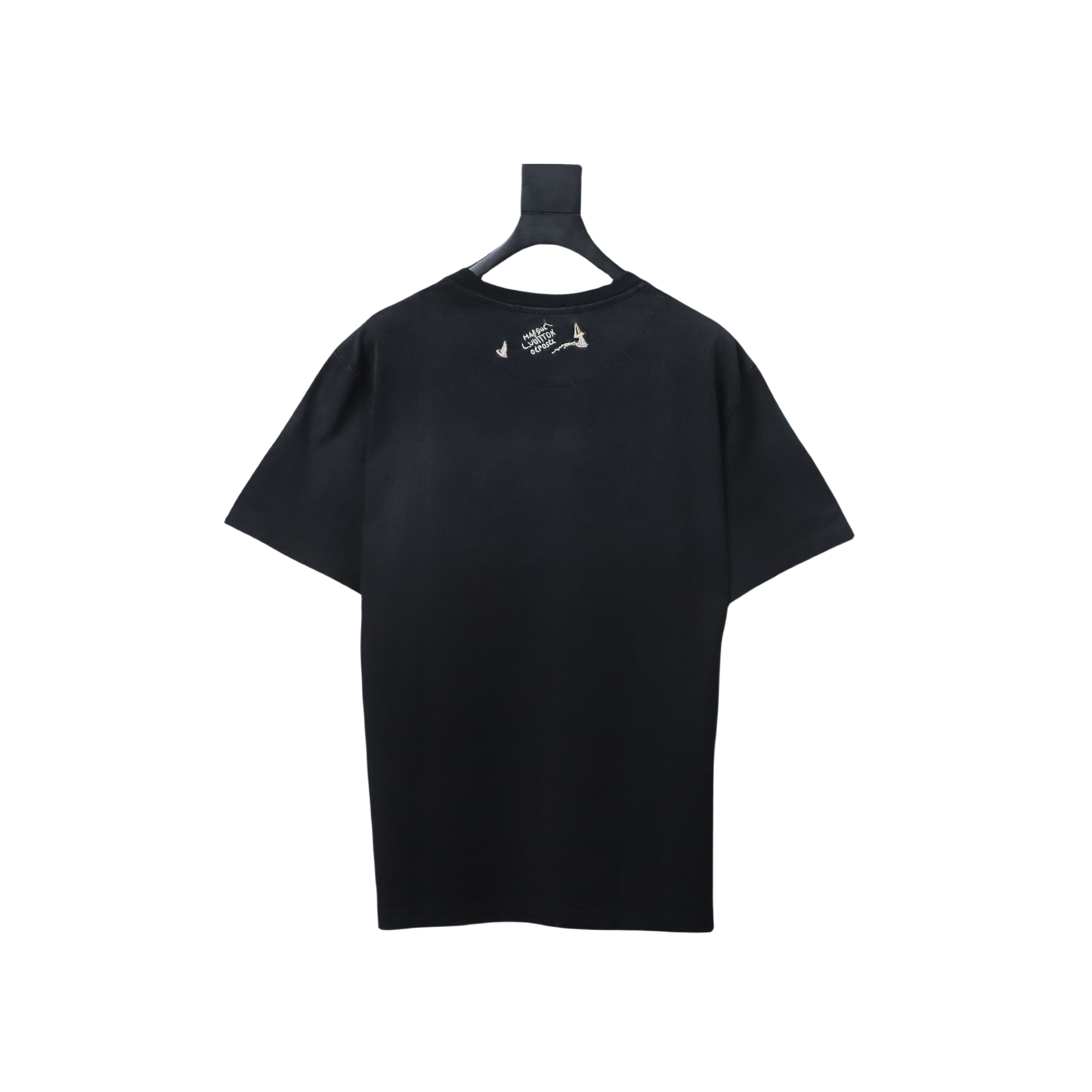 EM Sneakers Louis Vuitton Thousand Paper Cranes Embroidered T-shirt Black