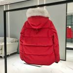 EM Sneakers Moose Knuckles Original 3Q Fur Jacket Red with White Fur Collar (NFC)(Men's / Women's)
