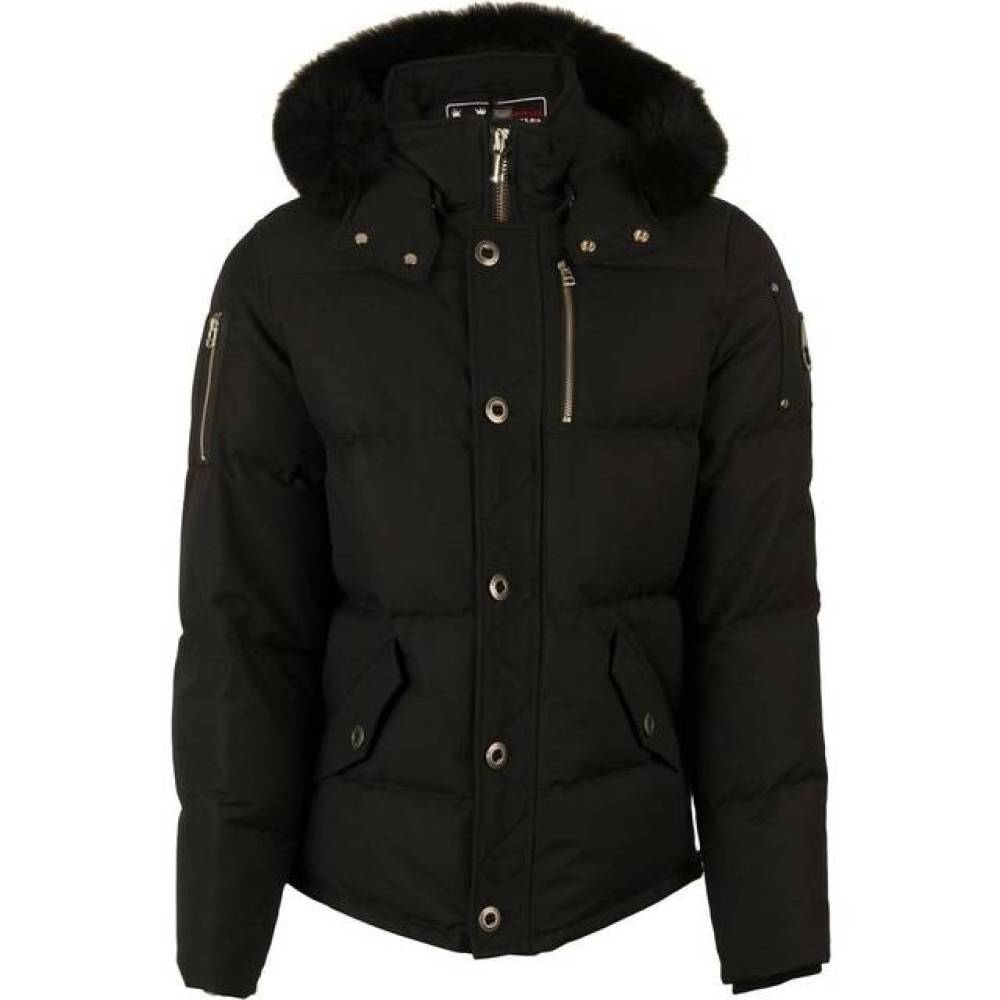 EM Sneakers Moose Knuckles Original 3Q Fur Jacket Black with Black Fur Collar (NFC)(Men's / Women's)